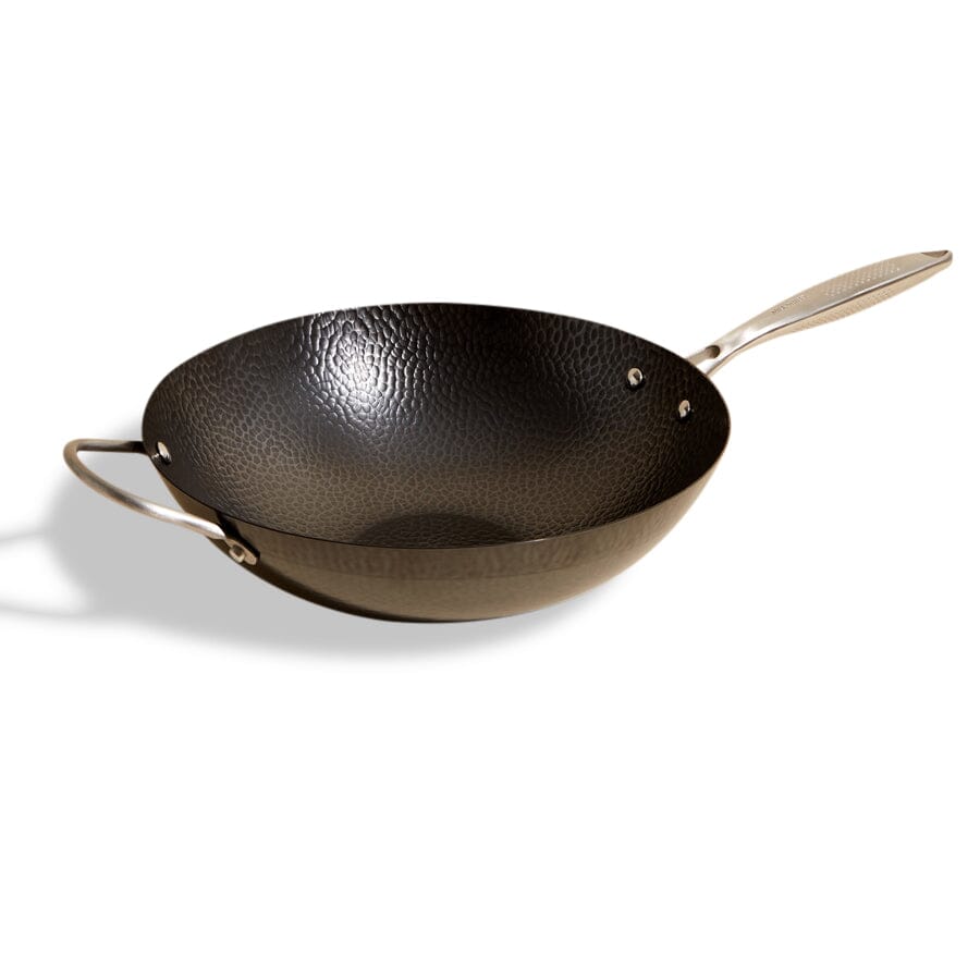 Milk Street 3-Piece 13-Inch Hammered Carbon Steel Wok Equipment Milk Street 