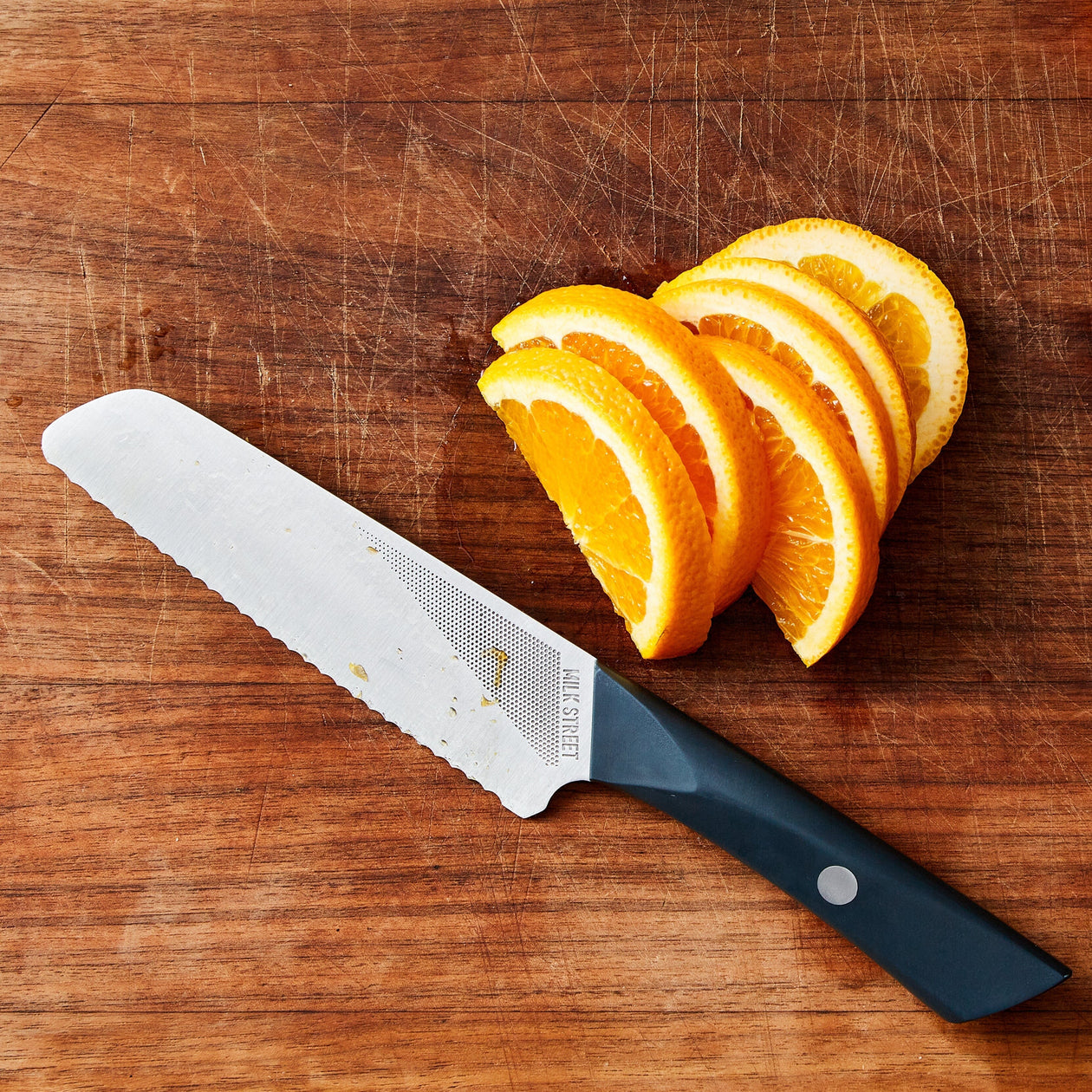 Milk Street: Kitchin-tan™ Serrated Japanese-Style Utility Knife Equipment Milk Street 