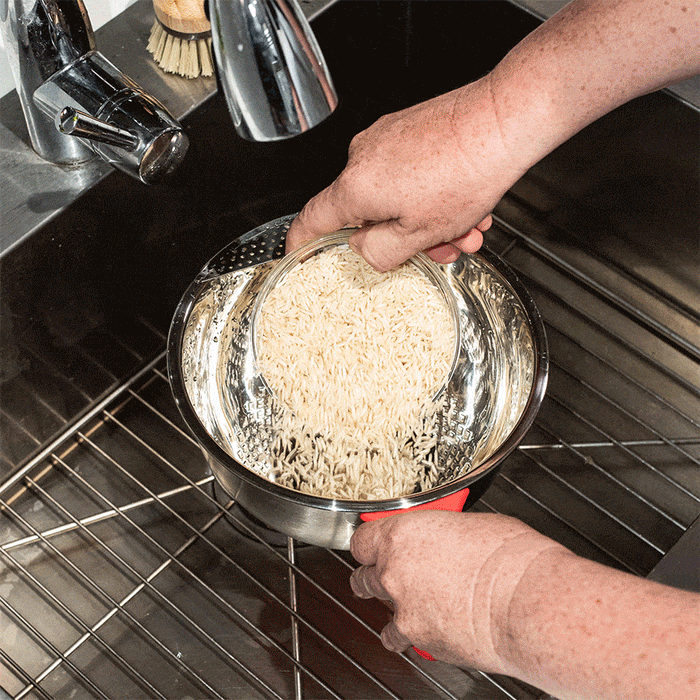 Milk Street Rice Washer with Silicone Bottom and Handle Milk