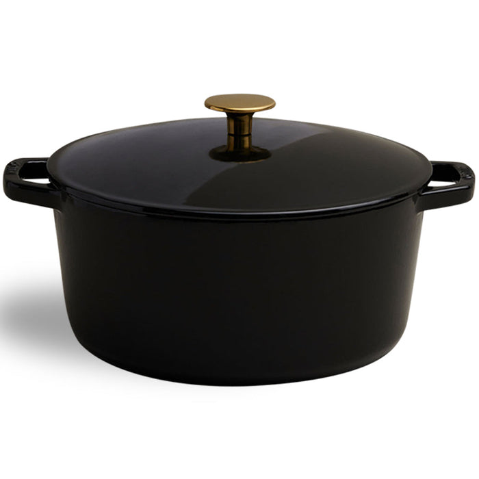 Milo by Kana 5.5-quart Enameled Cast Iron Dutch Oven with Lid, Premium Casserole Cooking Pot, Enamel Coating Inside and Out
