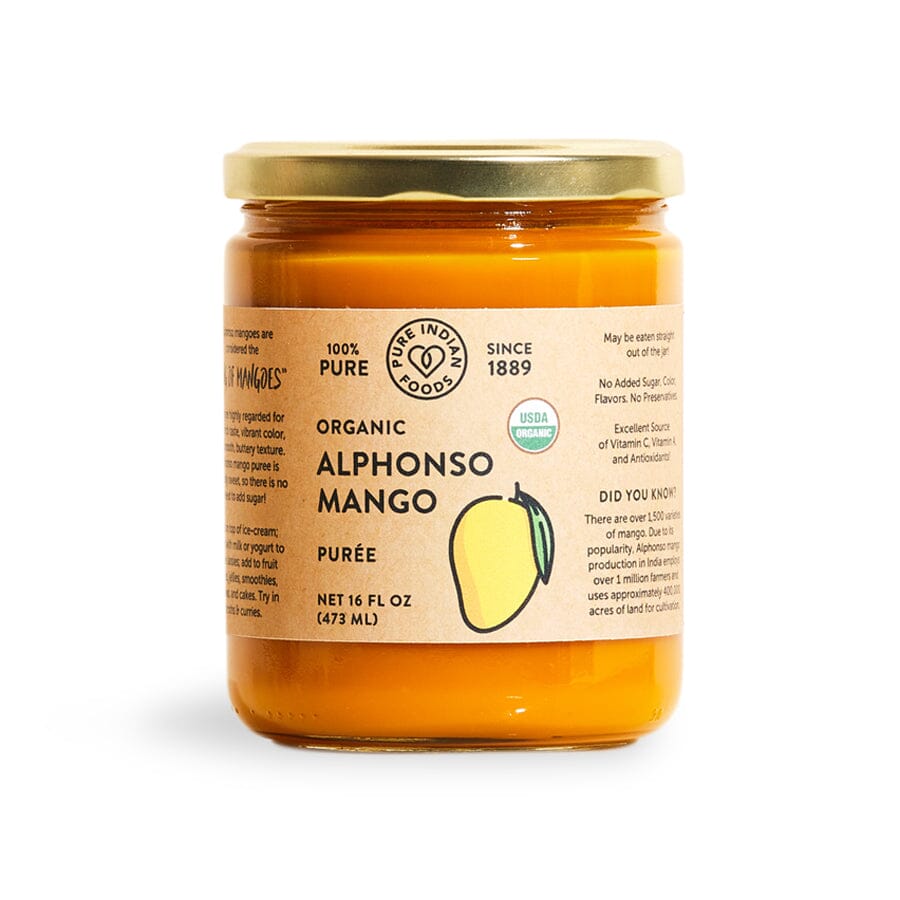 Pure Indian Foods Alphonso Mango Puree Pantry Pure Indian Foods 