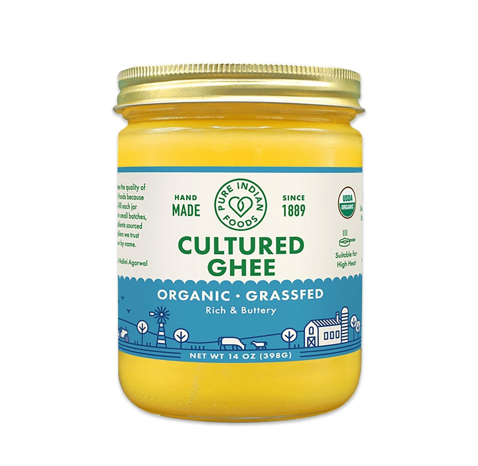 Pure Indian Foods Organic Cultured Ghee Pantry Pure Indian Foods 