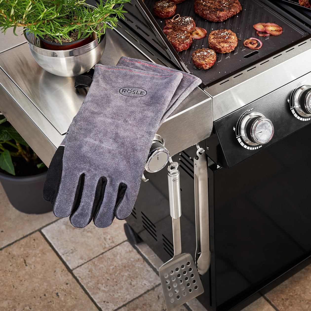 RÖSLE Barbecue Leather Grilling Gloves Oven Mitts & Pot Holders Rösle 