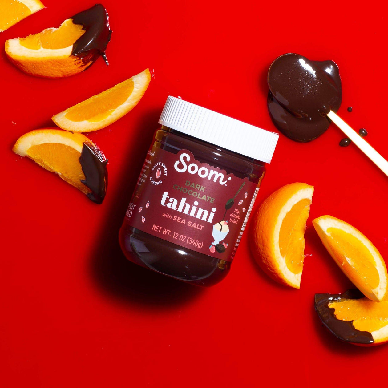 Soom Dark Chocolate Sea Salt Sweet Tahini Spread Pantry Soom Foods 