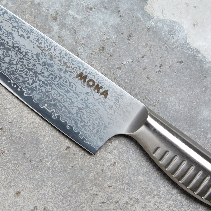 5 inch Kitchen Knife High Carbon Stainless Steel Damascus Pattern Santoku  Knife