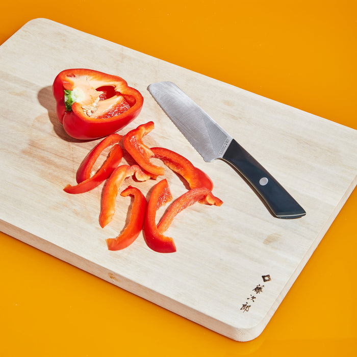 Easy-to-Clean Bamboo Wood Cutting Board with set of 6 Color-Coded