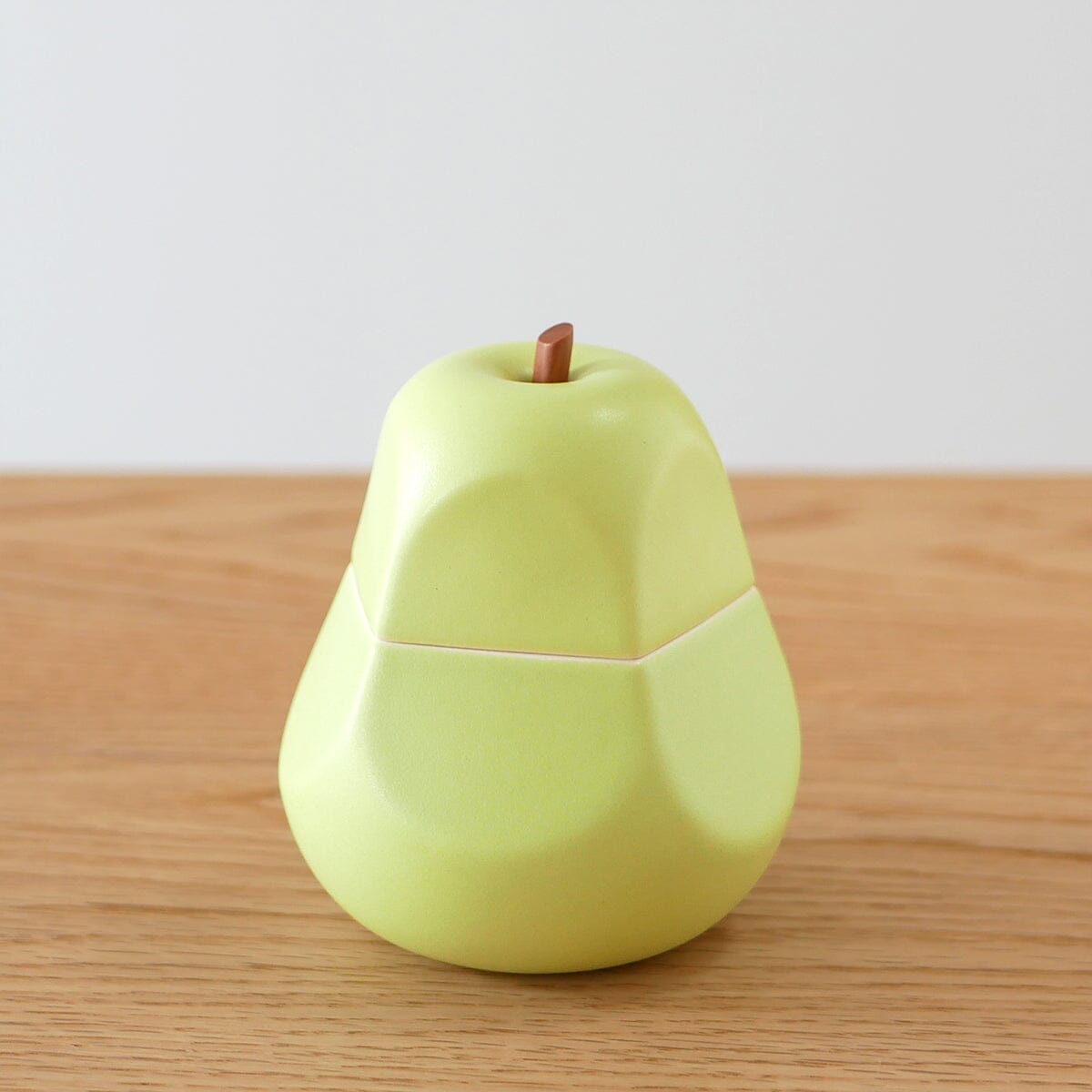 Ttyokzk Poire (Pear) Sugar Jar Housewares Jewel Japan Light Green 