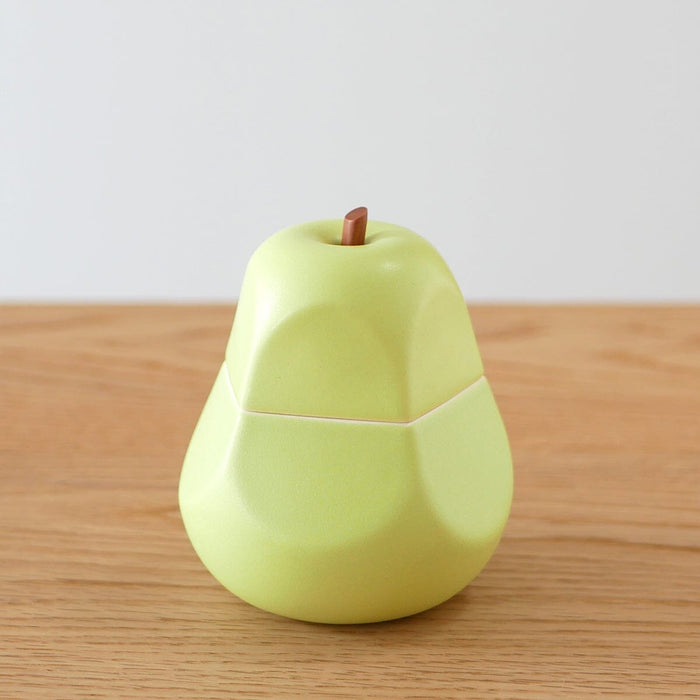 Ttyokzk Poire (Pear) Sugar Jar Housewares Jewel Japan Light Green 
