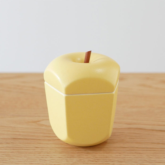 Ttyokzk Pomme (Apple) Sugar Jar Housewares Jewel Japan Yellow 