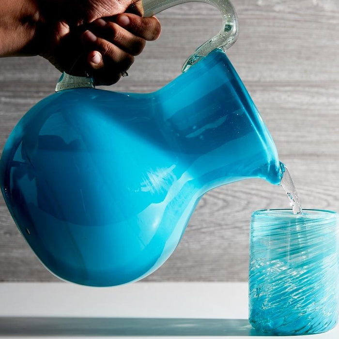 Verve Culture Handblown Glass Pitcher Housewares Verve Culture 
