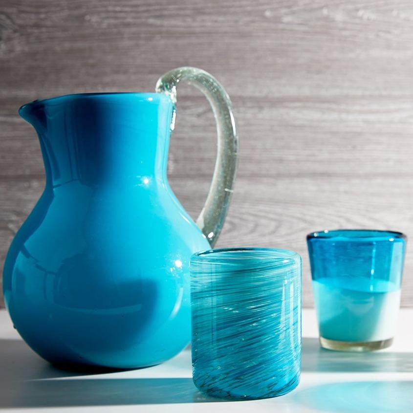 Verve Culture Handblown Glass Pitcher Housewares Verve Culture 