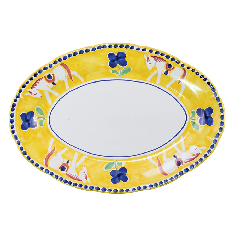 Vietri Campagna Collection Oval Platter Serving Platters Vietri Cavallo (Horse) 