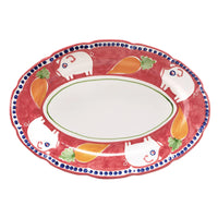 Vietri Campagna Collection Oval Platter Serving Platters Vietri Porco (Pig) 