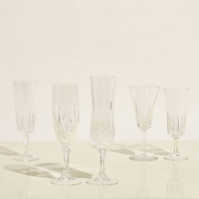 Vintage Champagne Flutes — Set of 2 Housewares Elsie Green 